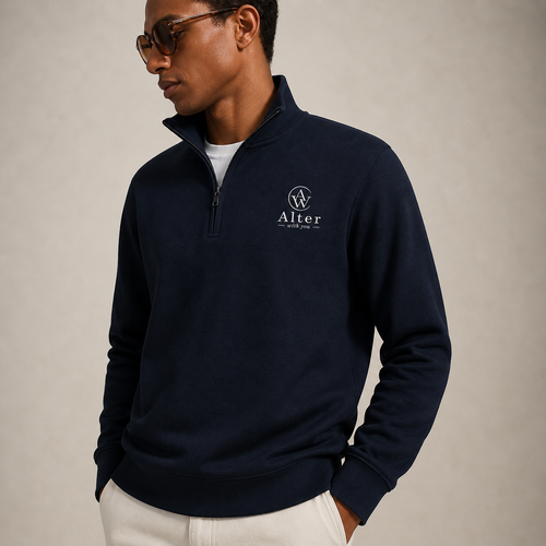The AWY Half-Zip — Navy Edition
