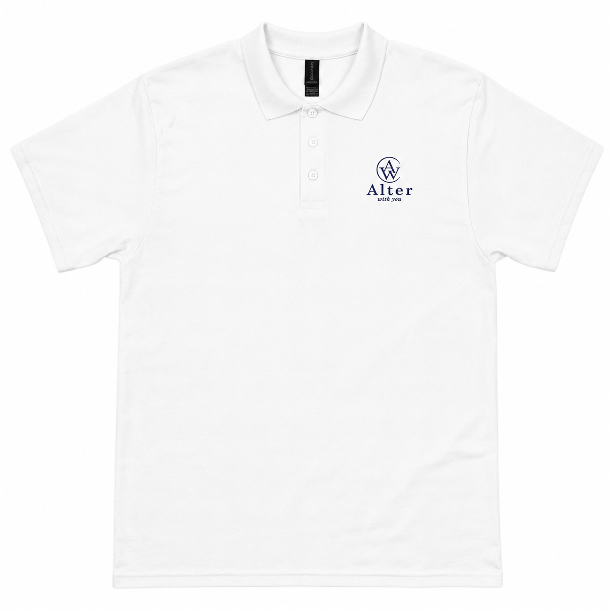 — AWY Polo · White · Brodé