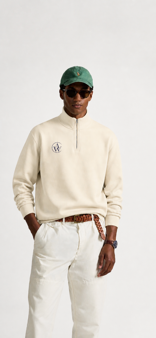 Le quarter-zip AWY premium - édition crème