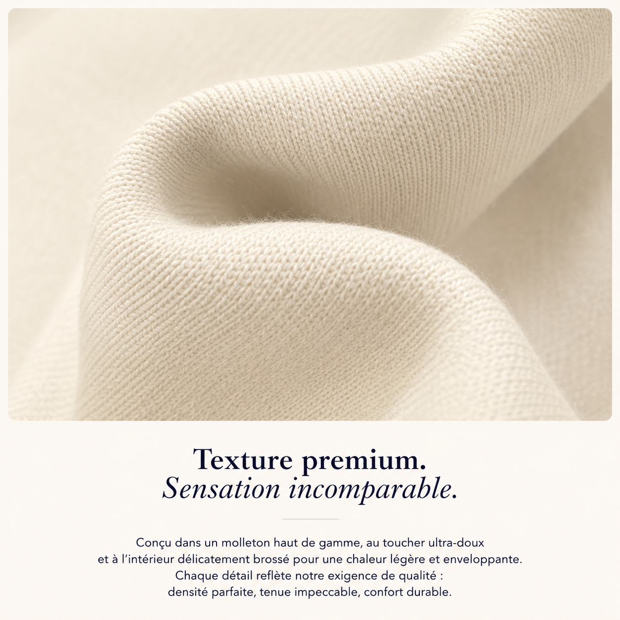 — AWY Quarter-Zip · Cream · Brodé