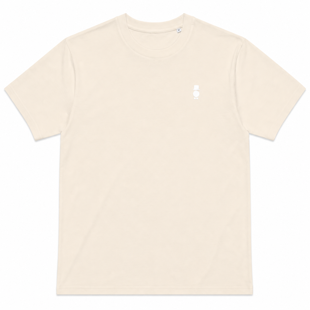 AWY Gentle Tee · Navy/Cream · Brodé