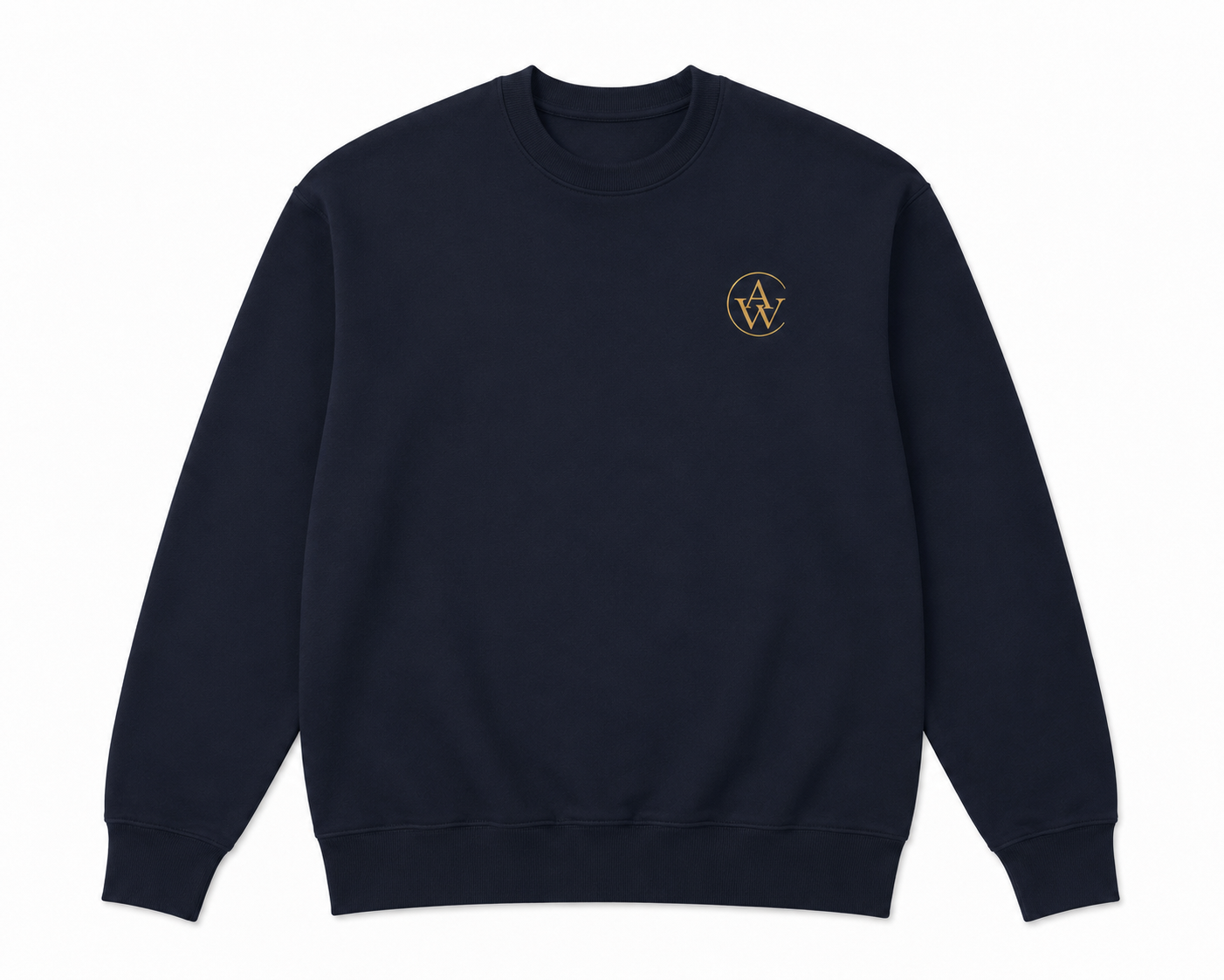 — AWY Signature Sweat · White/Navy · Brodé